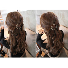 Load image into Gallery viewer, 3 PCS New Hairpins Triangle Moon Hair Pin Jewelry Clover Round Hair Clip For Women Barrettes Head Accessories Bijoux De Tete, Gold moon, gold circel, gold triangle, gold 8
