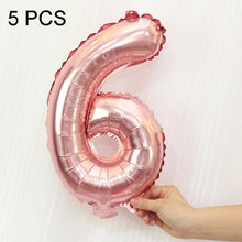 Load image into Gallery viewer, 5pcs 16inch Number Foil Balloons Happy Birthday Party Wedding Balloons, Gold, 6, Pink, 0, Gold, 3, Pink, 9, Gold, 7, Pink, 6, Pink, 3, Pink, 7, Gold, 5, Gold, 4, Gold, 8, Pink, 5, Gold, 1, Pink, 4, Gold, 2, Pink, 8, Pink, 1, Pink, 2, Gold, 9
