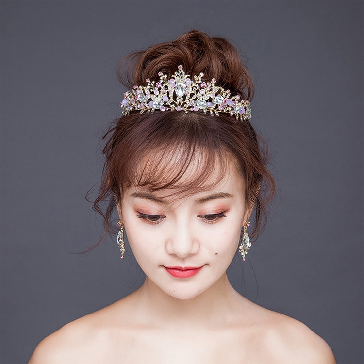 Luxury Pink Gold Pearl Bridal Crowns Handmade Tiara Bride Headband Crystal Wedding Diadem Queen Crown Wedding Hair Accessories, Pearl Crown White, Pearl Crown Pink, Pearl Crown Gold