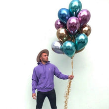 Load image into Gallery viewer, 50 PCS 12inch Glossy Metal Pearl Latex Balloons Metallic Color Inflatable Air Ball Birthday Party Decor