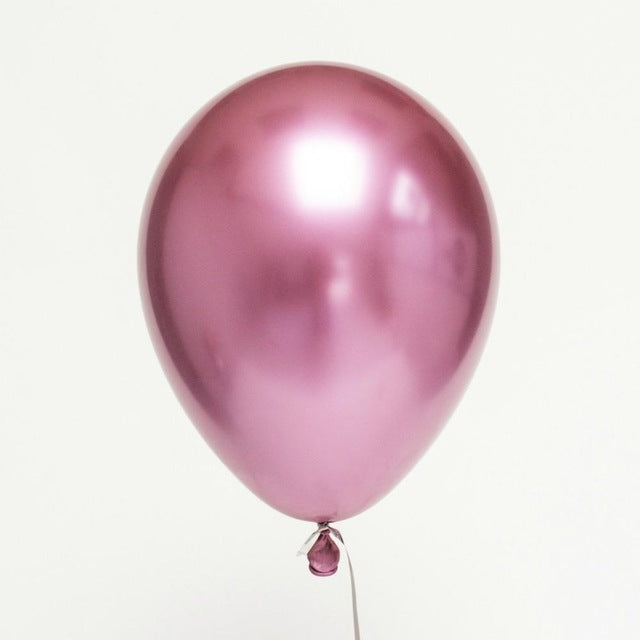 50 PCS 12inch Glossy Metal Pearl Latex Balloons Metallic Color Inflatable Air Ball Birthday Party Decor
