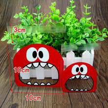 Load image into Gallery viewer, 100 PCS Cute Big Teech Mouth Monster Plastic Bag Wedding Birthday Cookie Candy Gift OPP Packaging Bags, 7x7cm, 10x10cm