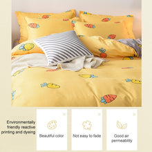 Load image into Gallery viewer, Simple Cotton Grinding Bed Four-Piece Duvet Cover Sheet Pillowcase, 150x200cm, 180x220cm, 200x230cm