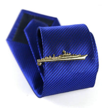 Load image into Gallery viewer, Men Signature Metal Tie Clip Clothing Accessories, Silver Plane, Golden Plane, Silver Warship, Golden Warship, Spoon, Hammer, Dolphin 2, Two Dolphins, Silver Dolphin, Silver Spoon