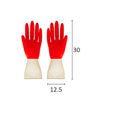 Load image into Gallery viewer, 1 Pair Household Two-color Washing Gloves Housework Cleaning Laundry Dishwashing Latex Gloves, S, M, L, XL