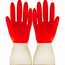 Load image into Gallery viewer, 1 Pair Household Two-color Washing Gloves Housework Cleaning Laundry Dishwashing Latex Gloves, S, M, L, XL