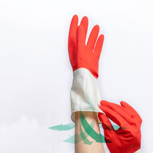 Load image into Gallery viewer, 1 Pair Household Two-color Washing Gloves Housework Cleaning Laundry Dishwashing Latex Gloves, S, M, L, XL