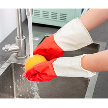 Load image into Gallery viewer, 1 Pair Household Two-color Washing Gloves Housework Cleaning Laundry Dishwashing Latex Gloves, S, M, L, XL