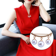 Load image into Gallery viewer, Anti Slip Pin Simple Pearl Brooch Women Accessories Cardigan Anti Wearing Pins Enamel Pin, Gold, Silver Plated
