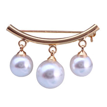 Load image into Gallery viewer, Anti Slip Pin Simple Pearl Brooch Women Accessories Cardigan Anti Wearing Pins Enamel Pin, Gold, Silver Plated