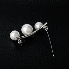 Load image into Gallery viewer, Anti Slip Pin Simple Pearl Brooch Women Accessories Cardigan Anti Wearing Pins Enamel Pin, Gold, Silver Plated