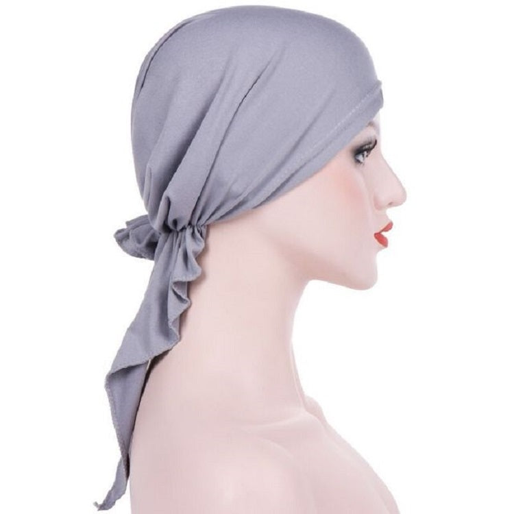 Curved Two Tail Wrap Cap Turban Hat
