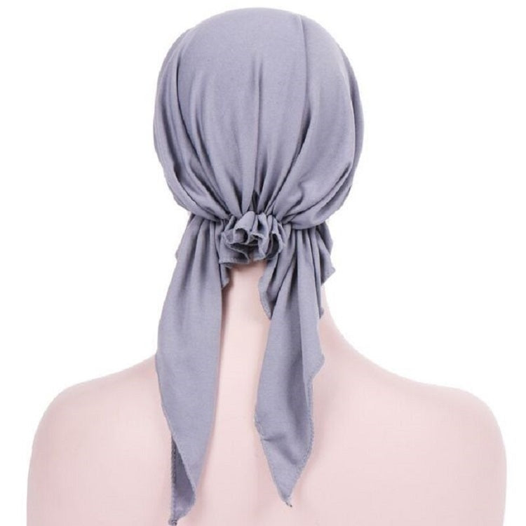 Curved Two Tail Wrap Cap Turban Hat