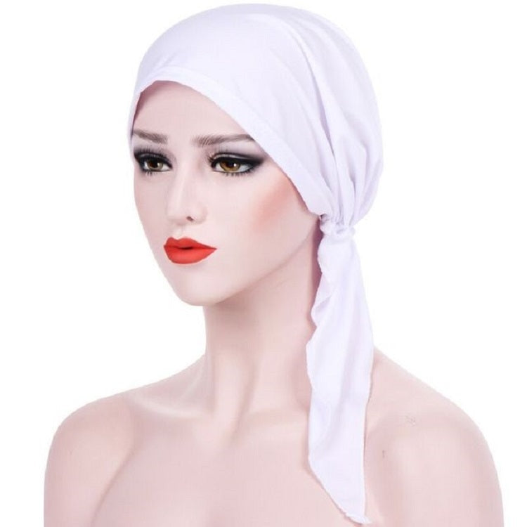 Curved Two Tail Wrap Cap Turban Hat