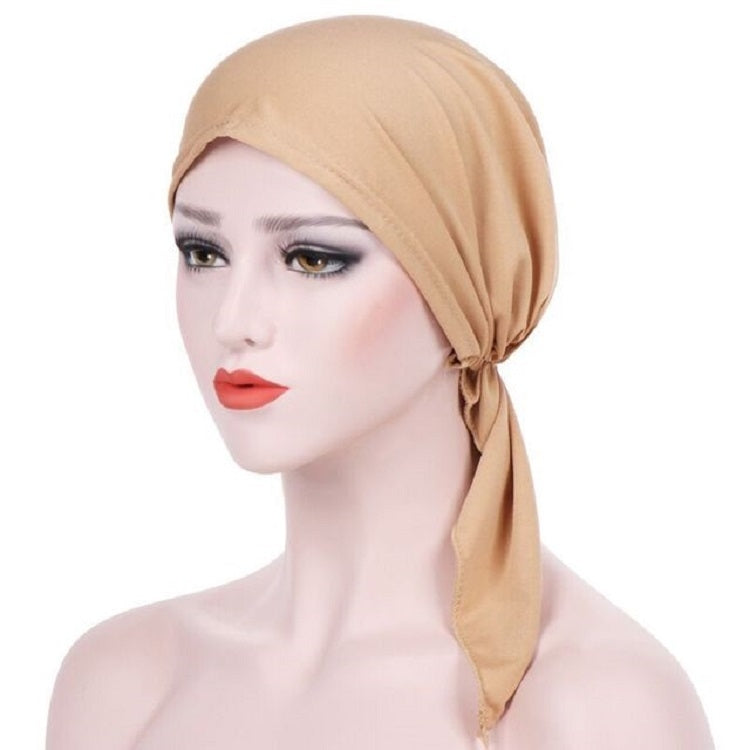 Curved Two Tail Wrap Cap Turban Hat