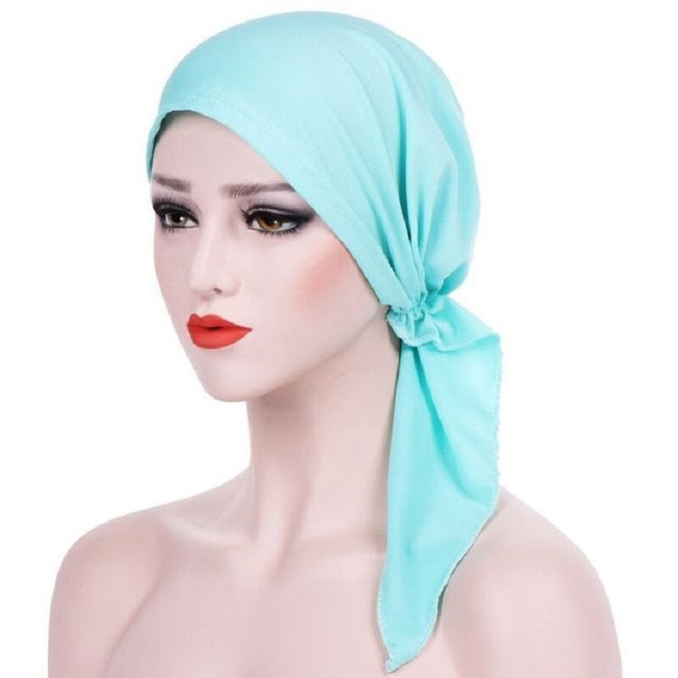 Curved Two Tail Wrap Cap Turban Hat