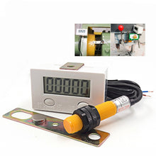 Load image into Gallery viewer, LCD Digital Display Punch Magnetic Induction Reciprocating Rotary Electronic Counter, Electronic Counter