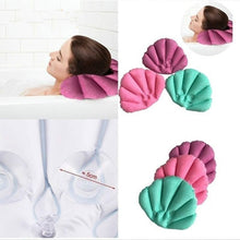 Load image into Gallery viewer, Shell Shaped Soft Bathroom Pillow Home Comfortable Spa Inflatable Bathtub Cushion, Random Color Delivery, Spa Inflatable Bathtub Cushion