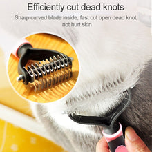 Load image into Gallery viewer, Fur Hair Grooming Hair Shedding Tool Brush for Dog Pet Cat, Blue, Pink