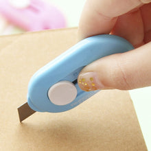Load image into Gallery viewer, Cute Solid Mini Portable Knife Paper Cutter Razor Blade Office Stationery, TBD050536701C, TBD050536701A, TBD050536701B