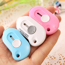 Load image into Gallery viewer, Cute Solid Mini Portable Knife Paper Cutter Razor Blade Office Stationery, TBD050536701C, TBD050536701A, TBD050536701B