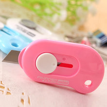 Load image into Gallery viewer, Cute Solid Mini Portable Knife Paper Cutter Razor Blade Office Stationery, TBD050536701C, TBD050536701A, TBD050536701B