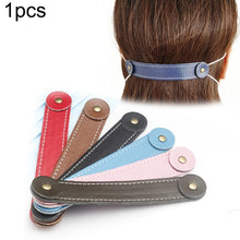 Load image into Gallery viewer, Adjustable Face Mask Ear Band Rope Anti-slip PU Leather Extension Buckle Hood