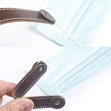 Load image into Gallery viewer, Adjustable Face Mask Ear Band Rope Anti-slip PU Leather Extension Buckle Hood