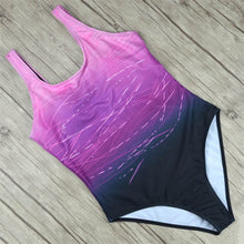 Load image into Gallery viewer, Female Sexy Swimsuit Vintage Swimwear High Neck Bandage Criss Cross Back Swimwear, XXL, XL, L, M