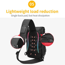 Load image into Gallery viewer, Ozuko 9334 Men Outdoor Multifunctional Waterproof Messenger Bag with External USB Charging Port