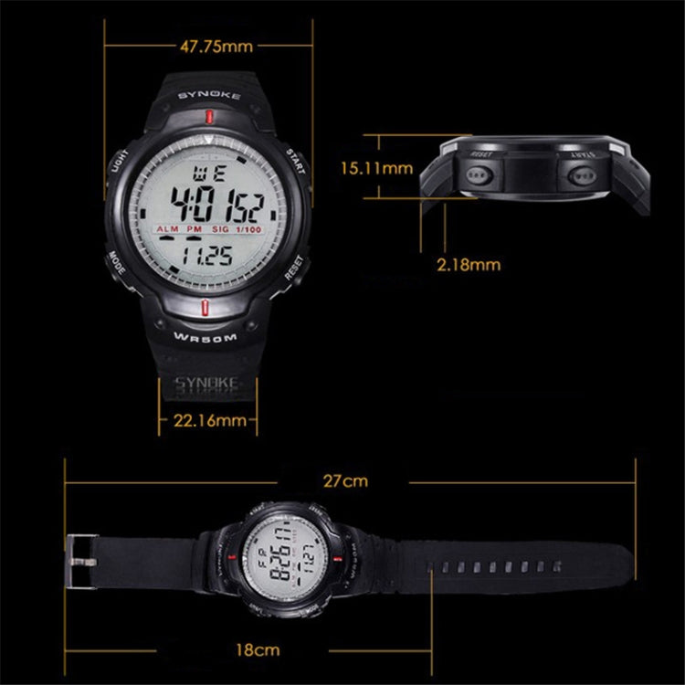 SYNOKE 61576 Life Waterproof LED Sports Watch for Men