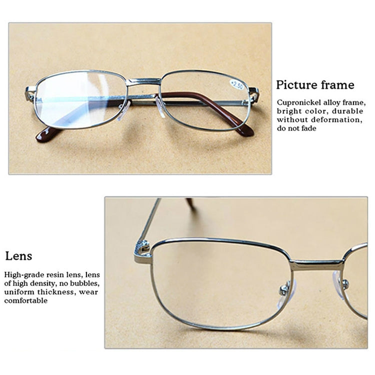 Full Metal Frame Resin Lenses Presbyopic Glasses Reading Glasses