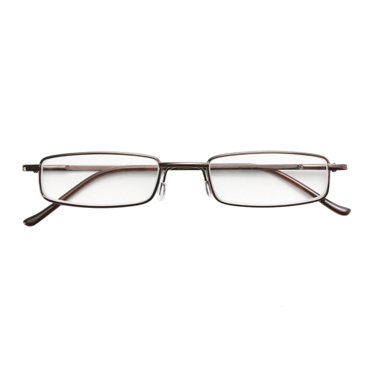 Reading Glasses Metal Spring Foot Portable Presbyopic Glasses with Tube Case, +1.00D, +1.50D, +2.00D, +2.50D, +3.00D, +3.50D