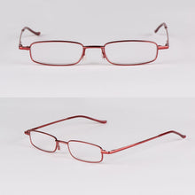 Load image into Gallery viewer, Reading Glasses Metal Spring Foot Portable Presbyopic Glasses with Tube Case, +1.00D, +1.50D, +2.00D, +2.50D, +3.00D, +3.50D
