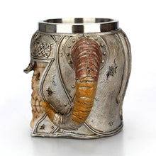 Load image into Gallery viewer, Stainless Steel Skull Mug Ram Horned Warrior Beer Coffee Mug Tea Cup Halloween Bar Drinkware Gift, 501-600ml