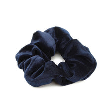 Load image into Gallery viewer, 5 PCS Velvet Solid Color Elastic Hair Bands Ponytail Holder Scrunchies Tie Hair Rubber Band Headband, Deep Blue, Grey, Pink, Black, Green, Purple, Dark Brown, Coffee, Red, Dark purple, Blue, Dark gray