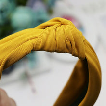 Load image into Gallery viewer, Soft Knotted Headband Hairband Lady Bow Hair Hoop Hair Accessories, Black, Pink, Wine red, Gray, Green, Navy Blue, Yellow, Khaki, Dark gray, Cyan