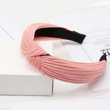 Load image into Gallery viewer, Soft Knotted Headband Hairband Lady Bow Hair Hoop Hair Accessories, Black, Pink, Wine red, Gray, Green, Navy Blue, Yellow, Khaki, Dark gray, Cyan