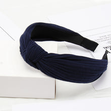 Load image into Gallery viewer, Soft Knotted Headband Hairband Lady Bow Hair Hoop Hair Accessories, Black, Pink, Wine red, Gray, Green, Navy Blue, Yellow, Khaki, Dark gray, Cyan