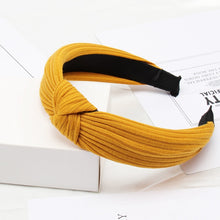 Load image into Gallery viewer, Soft Knotted Headband Hairband Lady Bow Hair Hoop Hair Accessories, Black, Pink, Wine red, Gray, Green, Navy Blue, Yellow, Khaki, Dark gray, Cyan