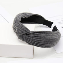 Load image into Gallery viewer, Soft Knotted Headband Hairband Lady Bow Hair Hoop Hair Accessories, Black, Pink, Wine red, Gray, Green, Navy Blue, Yellow, Khaki, Dark gray, Cyan