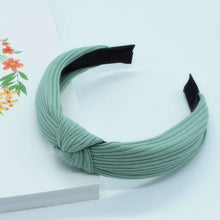 Load image into Gallery viewer, Soft Knotted Headband Hairband Lady Bow Hair Hoop Hair Accessories, Black, Pink, Wine red, Gray, Green, Navy Blue, Yellow, Khaki, Dark gray, Cyan