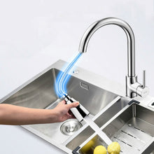 Load image into Gallery viewer, Kitchen Pull-out Faucet Hot And Cold Home 304 Stainless Steel Retractable Rotating Faucet, Electroplated Copper, Brushed Copper, Stainless Steel Black, Plating 304, Copper Plating + Water Stop