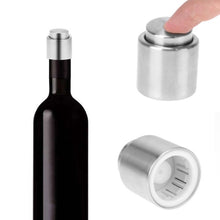 Load image into Gallery viewer, Push Stainless Steel Red Wine Stopper Champagne Stopper, Red Wine Stopper, Wordless Wine Stopper, Champagne Stopper, Wordless Champagne Stopper