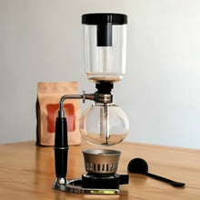 Load image into Gallery viewer, Classic Siphon Coffee Pot Black Handle Glass Syphon Pot for 5 People, Size:37.5x11.3cm, Coffee Pot with Handle