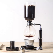 Load image into Gallery viewer, Classic Siphon Coffee Pot Black Handle Glass Syphon Pot for 5 People, Size:37.5x11.3cm, Coffee Pot with Handle