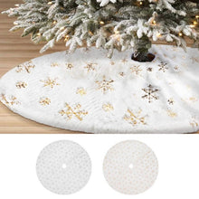 Load image into Gallery viewer, Christmas Tree Plush Sequin Embroidered Bottom Decorative Skirt, 90cm, 120cm