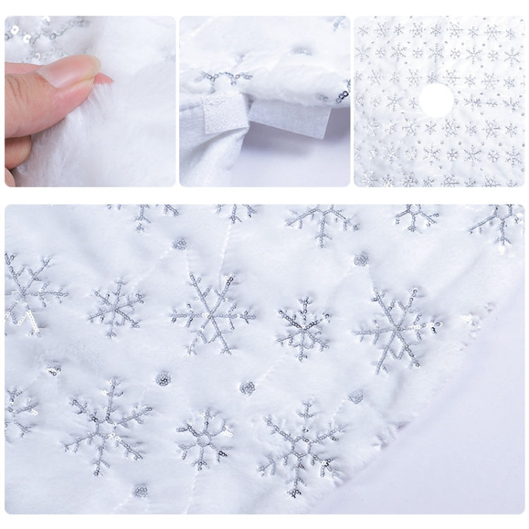 Christmas Tree Plush Sequin Embroidered Bottom Decorative Skirt, 90cm, 120cm