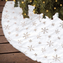 Load image into Gallery viewer, Christmas Tree Plush Sequin Embroidered Bottom Decorative Skirt, 90cm, 120cm
