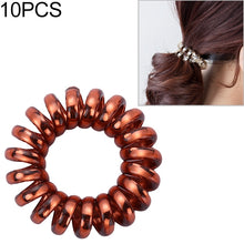 Load image into Gallery viewer, 10 PCS Multicolor Elastic Hair Bands Spiral Shape Ponytail Hair Ties Rubber Band Hair Rope Telephone Wire Hair Accessories